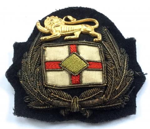 British Tanker Company shipping line gold bullion officers cap badge