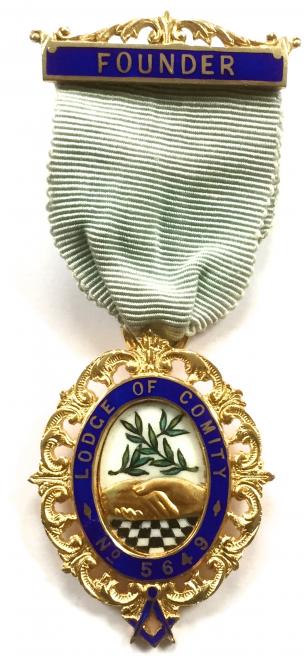 Masonic Lodge of Comity No 5649 Founder Jewel
