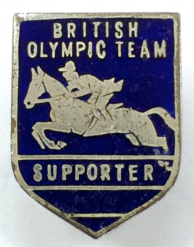 British Olympic 1960 equestrian badge Pat Smythe riding Prince Hal