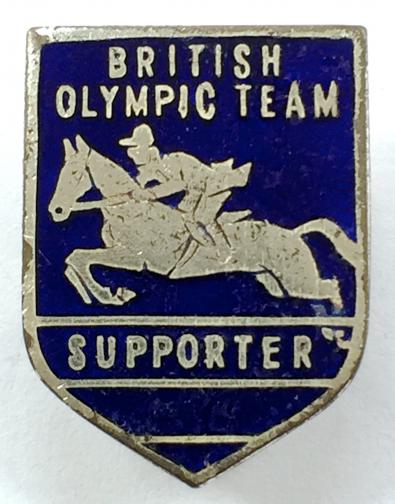 Olympic Games 1960 equestrian badge Pat Smythe riding Prince Hal