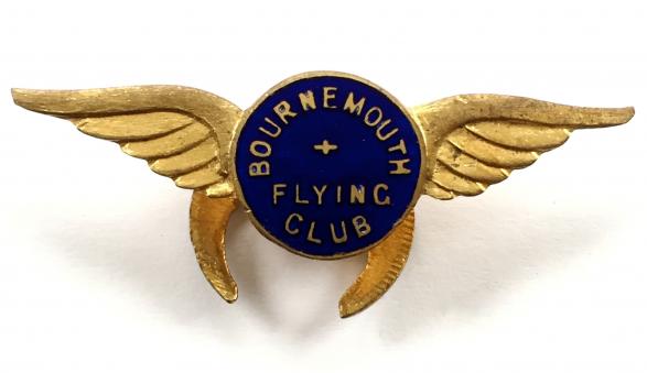 Bournemouth Flying Club members badge cica 1930s 