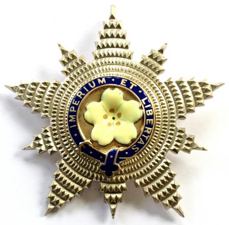 Primrose League Honourable Order of the Grand Star first grade badge