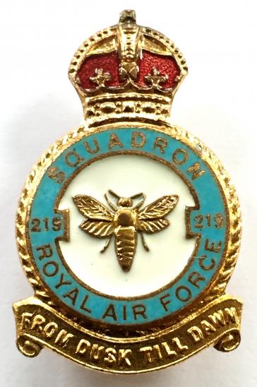 RAF No 219 Battle of Britain Squadron Royal Air Force badge c1940s