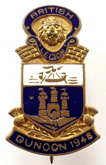 British Legion Scotland Dunoon branch 1948 membership badge