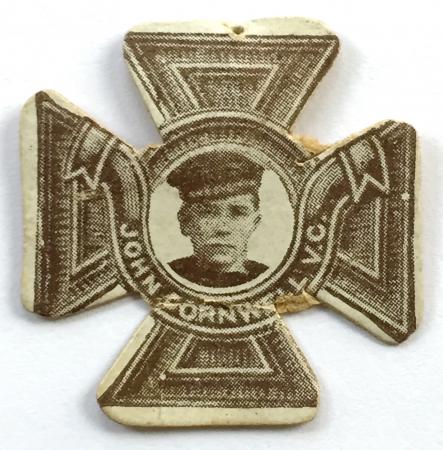 WW1 Jack Cornwell VC Boy Scout fundraising flag day badge
