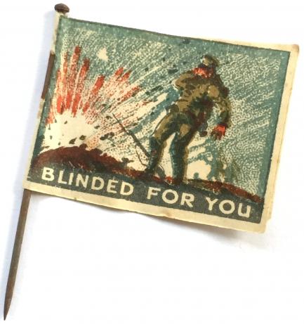 WW1 St.Dunstans Hostel Blinded For You fundraising flag day badge