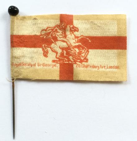 WW1 Royal Society of St.George fundraising flag day badge