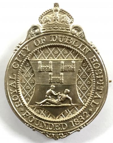 Royal City of Dublin Hospital 1910 silver Irish nurses badge