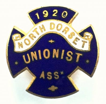 North Dorset Unionist Conservative political badge c1920
