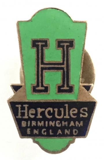 Hercules Cycle and Motor Company advertising badge