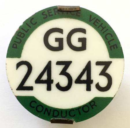 PSV Bus Conductor South Wales public service vehicle licensing badge