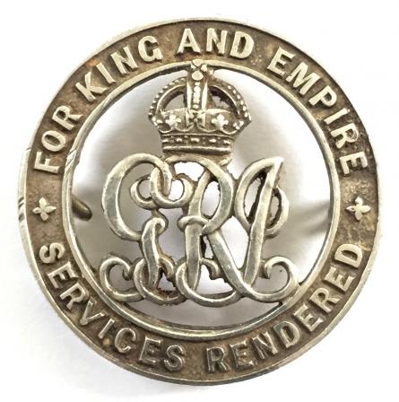 WW1 Silver War Badge Territorial Force Nursing Service VAD nurse