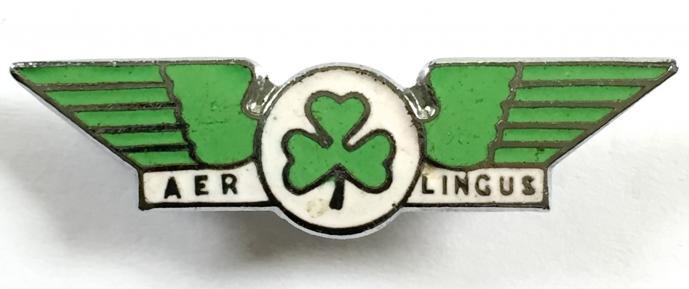 Aer Lingus Irish Airline enamel wings badge by Squire England