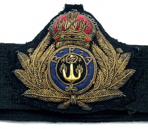 Royal Navy RFA officers bullion cap badge circa 1940s 