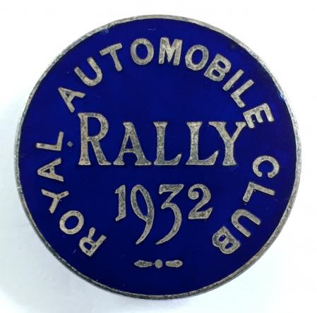 Royal Automobile Club Rally 1932 badge