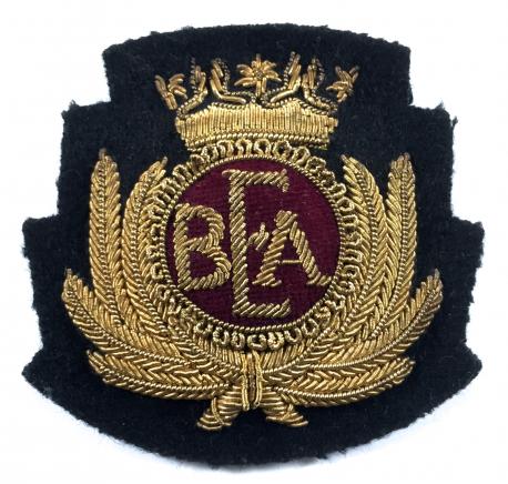 BEA Airline officers gold bullion cap badge