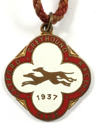 Catford Stadium greyhound racing club 1937 members badge