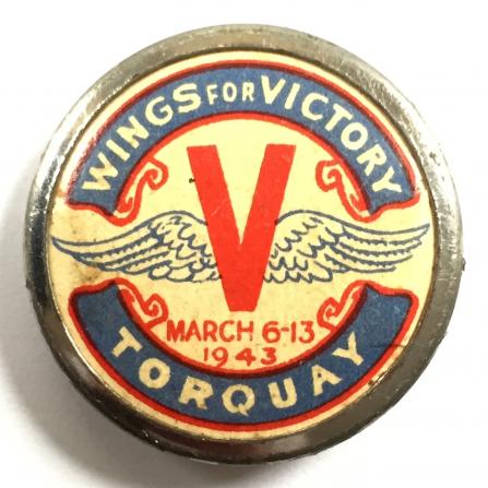 WW2 Wings For Victory Torquay 1943 RAF fundraising badge