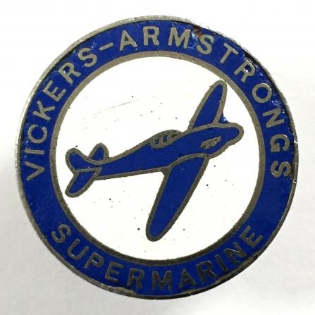 Vickers Armstrongs Supermarine spitfire construction workers badge