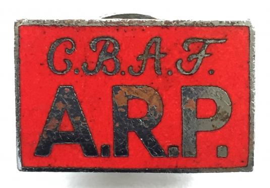Castle Bromwich Aircraft Factory air raid precaution ARP badge