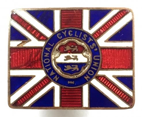 National Cyclists Union c1940s Union Jack badge