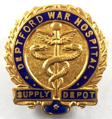 WW1 Deptford War Hospital Supply Depot war service badge