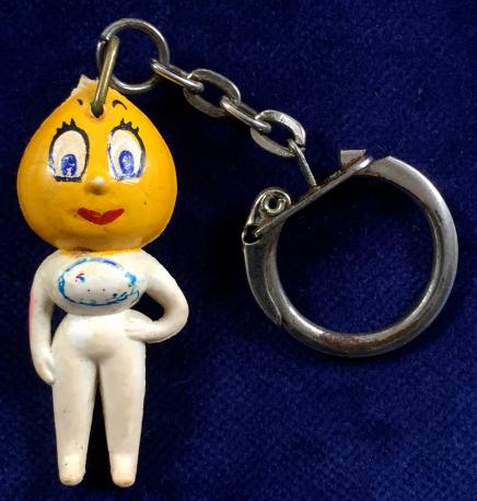 Esso Oil Drop woman promotional key ring badge c1960s 