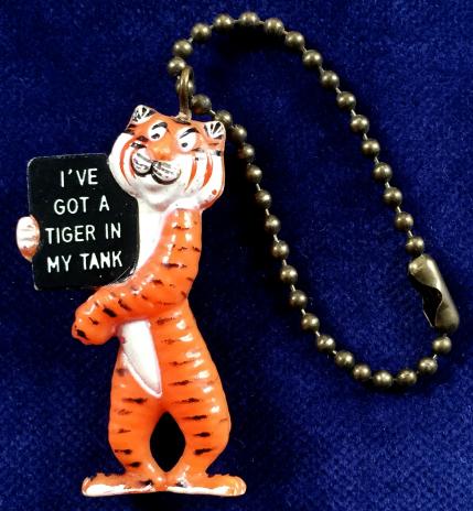 Esso Petroleum I've Got A Tiger In My Tank key ring badge c1960s 