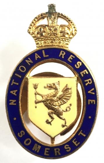 WW1 National Reserve Somerset home front badge