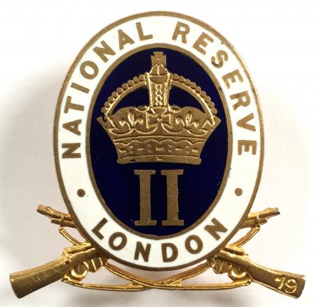 WW1 National Reserve Class II Paddington London home front badge