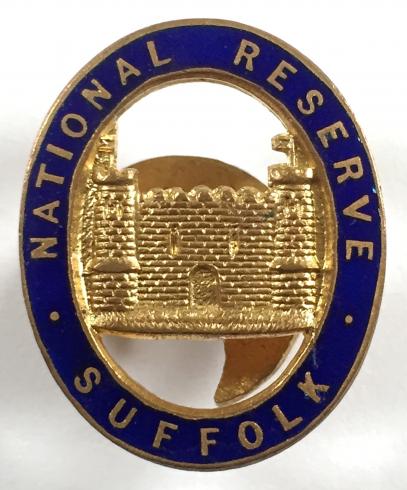 WW1 National Reserve Suffolk small pattern home front badge