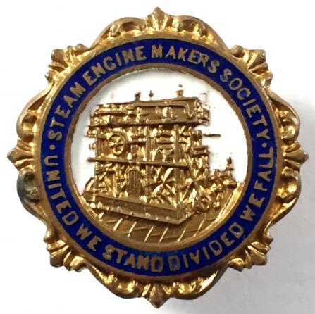 Steam Engine Makers Society trade union badge 1826 - 1920