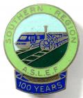 ASLEF Southern Region 1980 railway trade union centenary badge