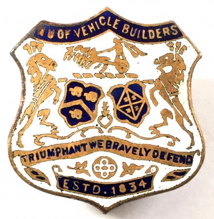 National Union of Vehicle Builders trade union badge