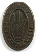 Ulster Volunteer Force c1913-1914 Dixie Lid UVF bronze cap badge