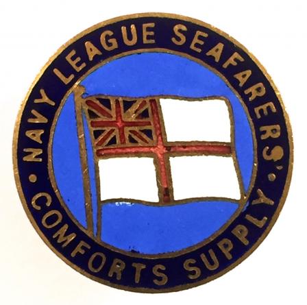 WW2 Navy League Seafarers Comforts Supply white ensign badge