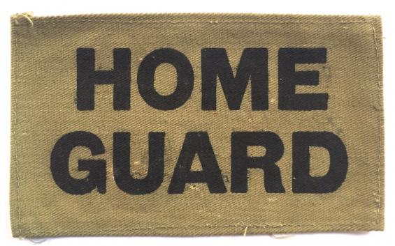 WW2 Home Guard official issue HG short overlay strip 