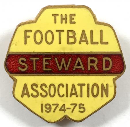 The Football Association 1975 steward badge