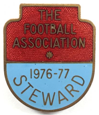 The Football Association 1977 steward badge