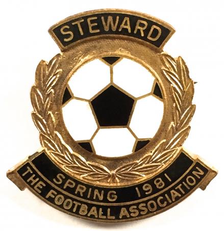 The Football Association 1981 steward badge