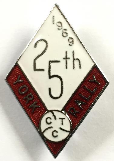 Cyclists Touring Club 1969 CTC York rally badge