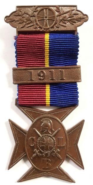 Church Lads Brigade CLB bronze service medal with 1911 clasp