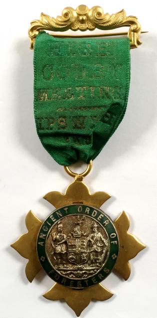 Ancient Order of Foresters 1892 meeting Ipswich AOF Jewel badge
