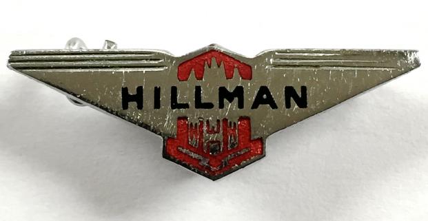 Hillman motor car promotional badge c1950s