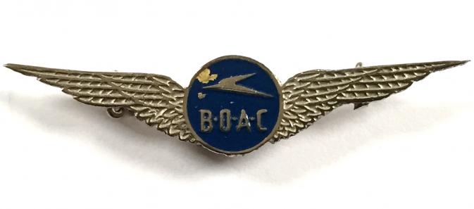 BOAC Airline circa 1940s pilots wing badge Asian made