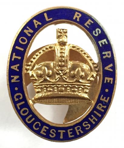 WW1 National Reserve Gloucester home front badge