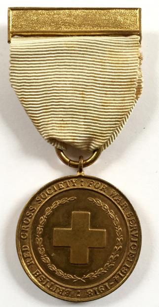 British Red Cross Society war service 1914-1918 NAMED medal