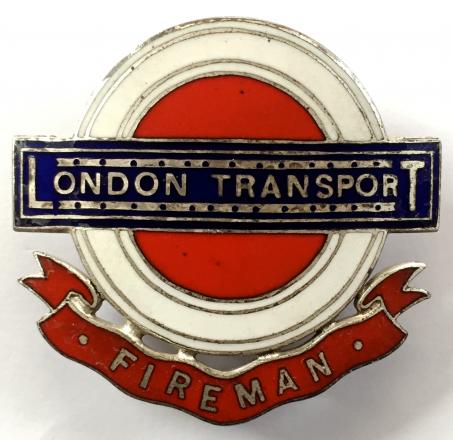 London Transport Central Bus Fireman cap badge