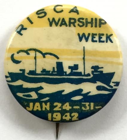 WW2 Risca warship week 1942 fundraising badge