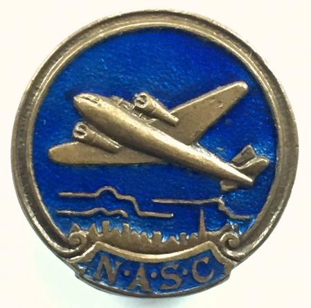WW2 National Association of Spotters Clubs NASC aircraft badge